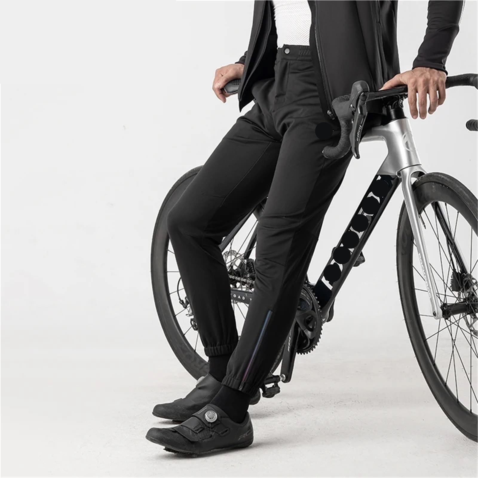 Pantaloni da Ciclismo, Autunno Inverno, Casual, Antivento, Foderati in Pile, Lunghi, Fitness, Calore All'aperto