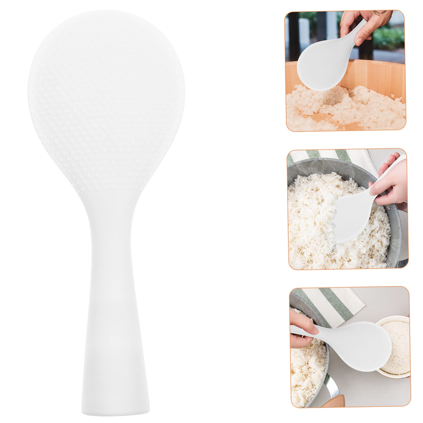 MAGICLULU 4pezzi Cucchiaio Di Riso Silicone Antiaderente Paletta Freestanding Per Cucina Manico Ergonomico Utensile Per Servire Riso e Pasti