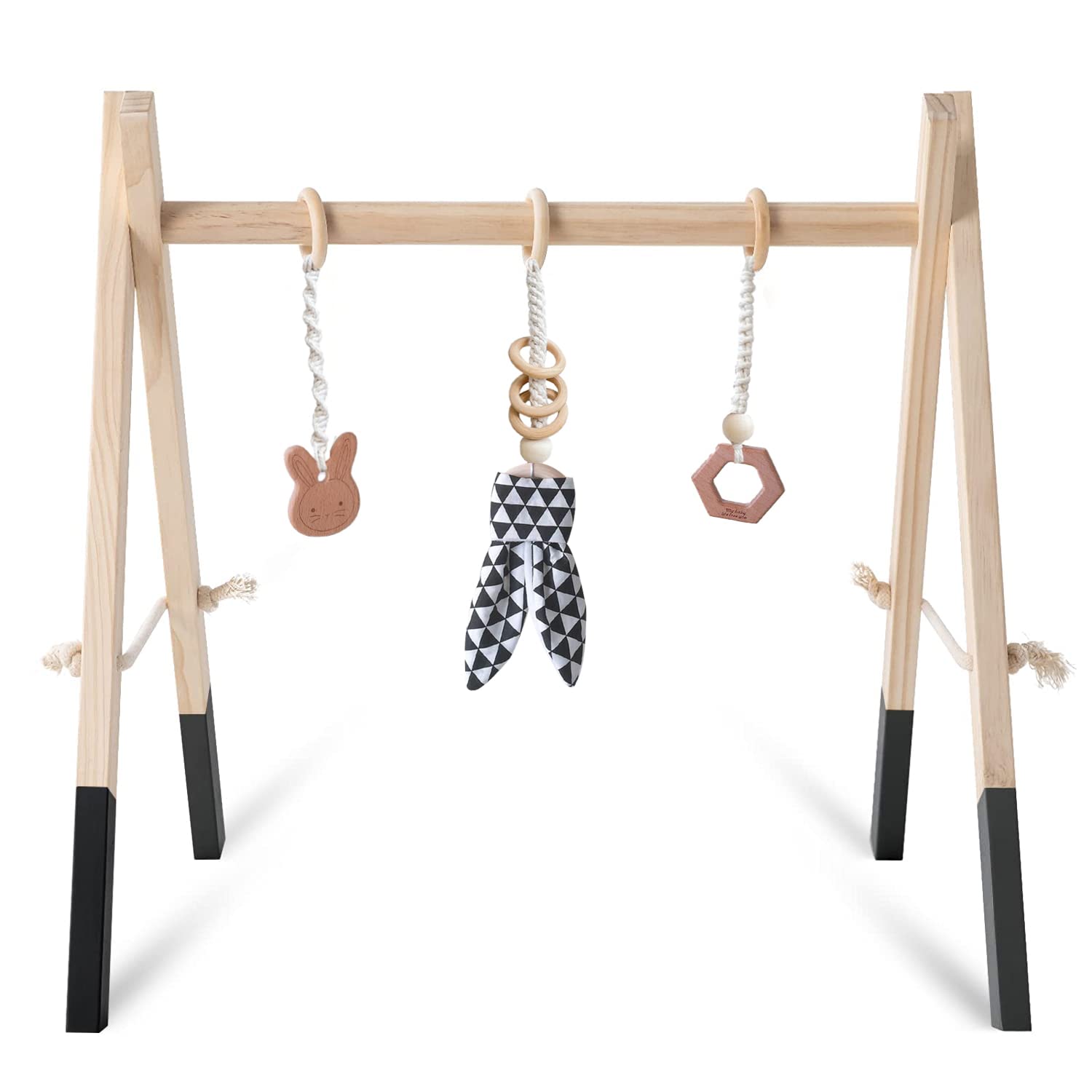 Caudblor Gimnasio Madera Bebe, Gimnasios Infantil Actividades para Bebes, Gimnasio para bebé de Madera, Baby Gym Juegos…