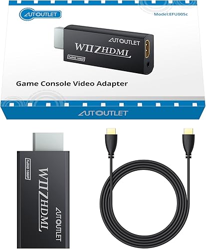 Miniatura 6 de AUTOUTLET Wii to HDMI Converter WII2HDMI Wii Signal to HDMI Support 720P 1080P 3.5MM Audio HD Video Output Adapter with 1M HDMI Cable Compatible