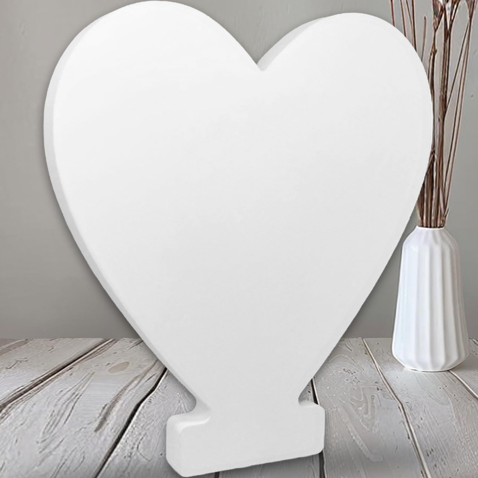 AOCEAN 12 Inch White Big Wood Letters Unfinished Wooden Letters for Wall Decor Decorative Standing Letters Slices Sign Board Decoration for Craft Home Party Projects (Love)