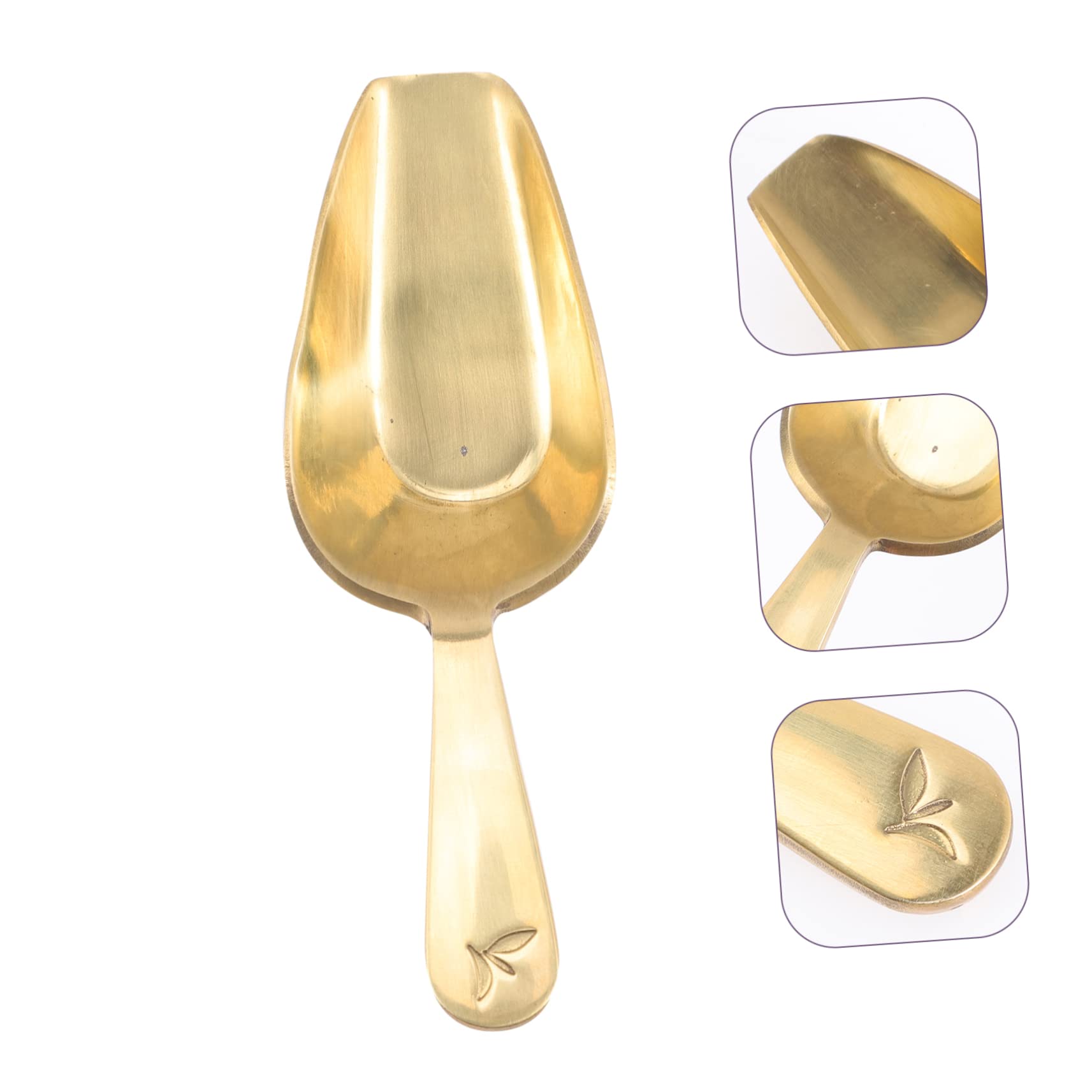 3 Cucharas De Latón Para Café Y Té Utensilios De Cocina Para El Hogar Con Mango De Metal.