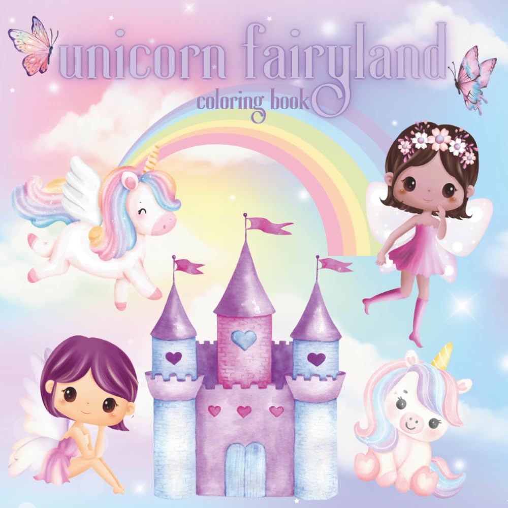 Unicorn Fairyland Coloring Book