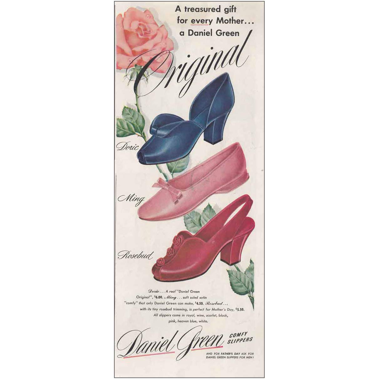 RelicPaper 1950 Daniel Green Slippers 