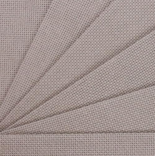 Image of KCS 4 /6 pc of 12 inch x 18 inch 30cmx45cm 18CT Counted Cotton Aida Cloth Cross Stitch Fabric (Coffee, 6 pc)