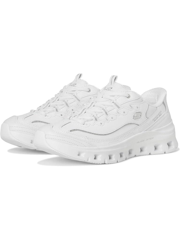 White SKECHERS Glide-Step Pro Timeless Twist Hands Free Slip-Ins
