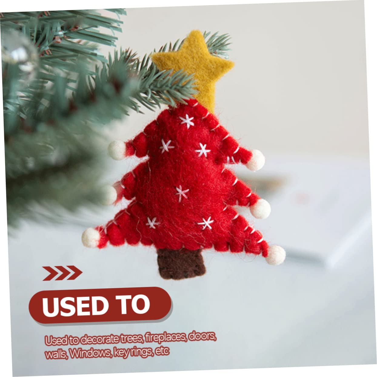 IMIKEYA 18 STK Weihnachtsschmuck Weihnachtsbaum-anhänger Weihnachtsbaumanhänger Für Den Haushalt Filz Weihnachtsbaum Christbaumschmuck Aus Filz Weihnachtsfeier Dekoration Gefühlt