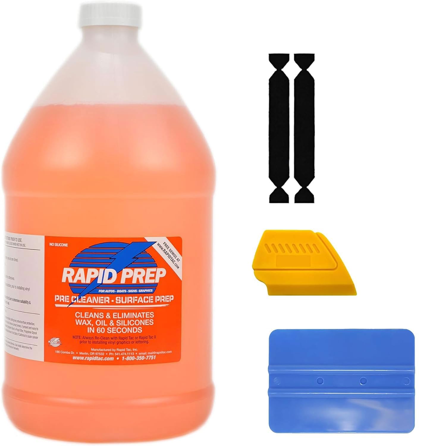 Rapid Prep Pre-Cleaner 128oz for Wax, Grease, and Oil Removal, Non-Hazardous and Non-Flammable Formula for Safe Pre-Cleaning of Automobile Paint,