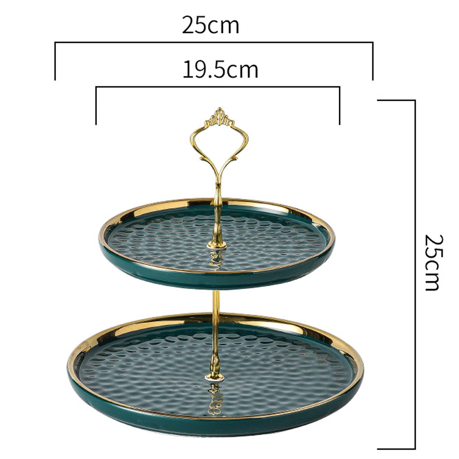 Alzata per Torte in Ceramica, espositore Rotondo in Porcellana, Supporto per Cupcake e Dessert Resistente e Robusto, 2/3 Ripiani per Decorazioni per Matrimoni, tè e Feste di comple