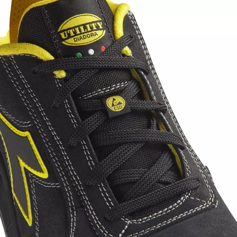 Diadora Run Net Airbox Master Low S3 SRC ESD, Scarpe da Ginnastica Unisex-Adulto, Nero, 43 EU