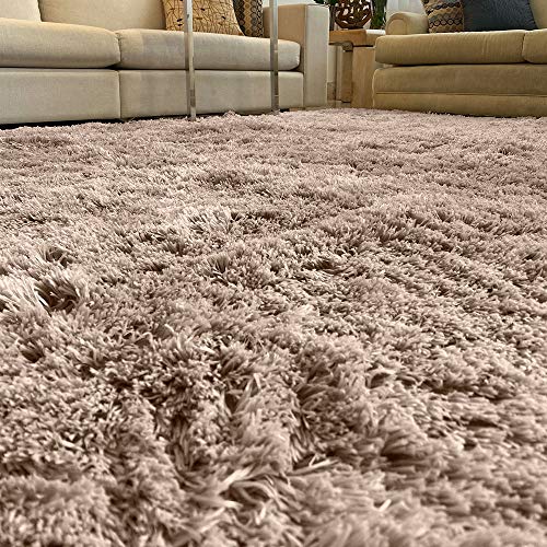 Tapete para Sala e Quarto Felpudo Cronos Casa Dona 100x150 cm Bege