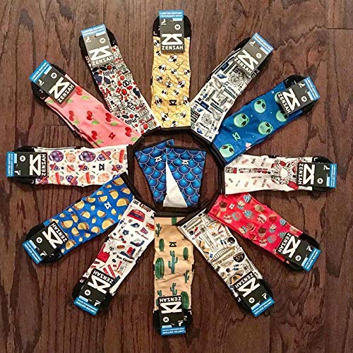 Zensah Limited Edition Mini Crew Running Socks - Anti-Blister, Fun, Athletic Socks For Men And Women (Large, Pink Flamingos) #TOP4