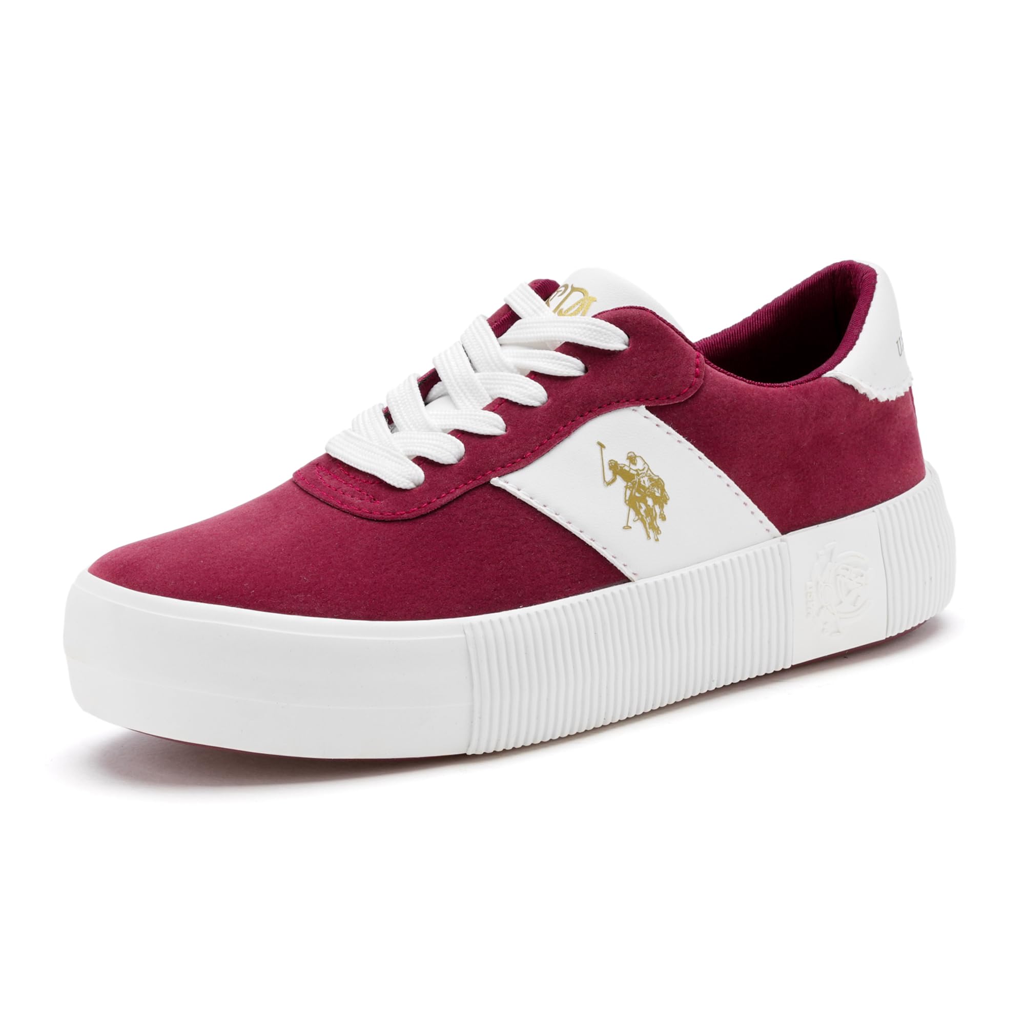 U.S. Polo Assn. CORDELA Women Burgundy Sneakers -(UK4)(US5)(1FD23484M01) (B0CN92TH9Z) Amazon Price History, Amazon Price Tracker