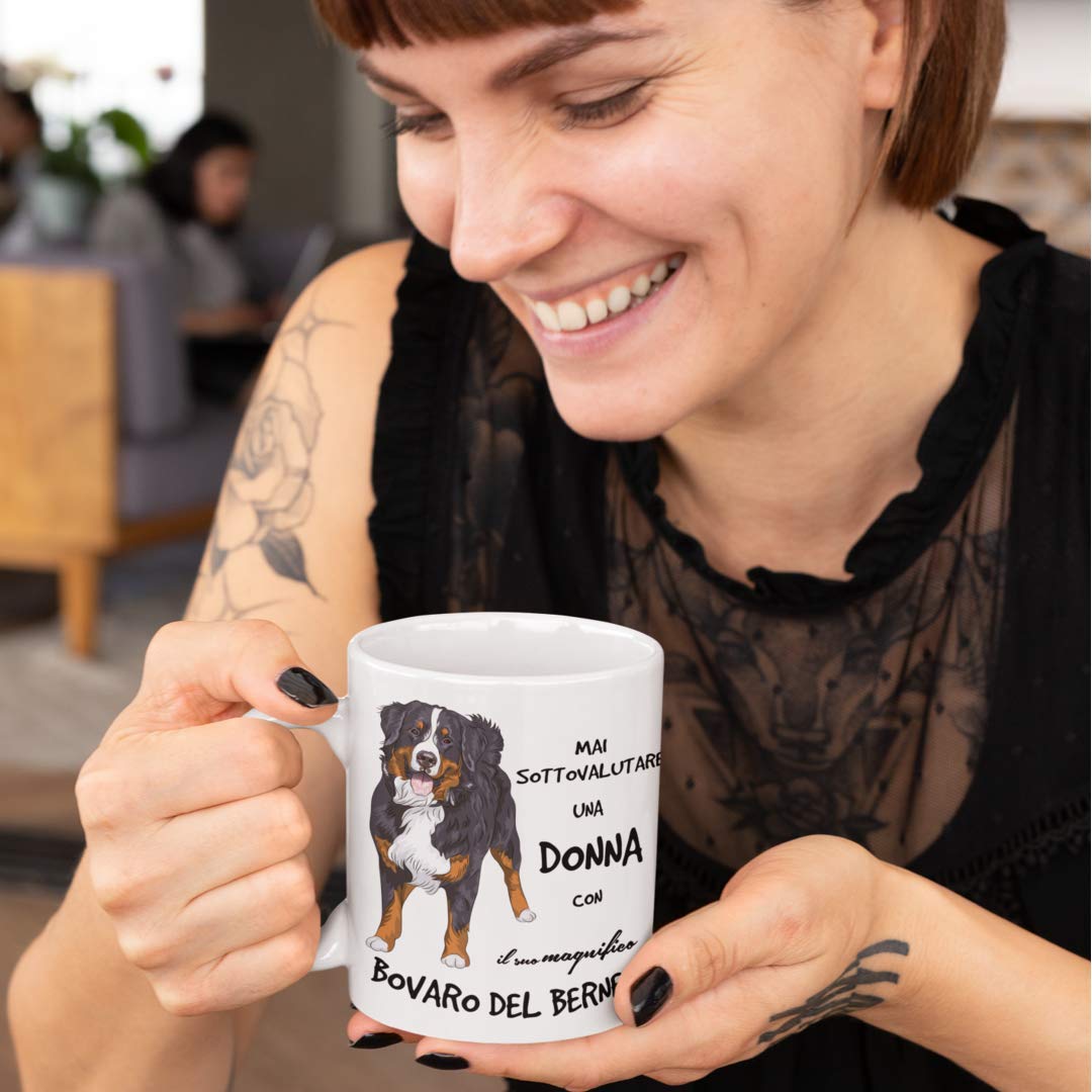Tazza Da Colazione Con Scritta Per Amanti Dei Cani Svizzeri - Bovaro Del Berna, Entlebucher - 'Il Mio Cane Mi Ama' - 330 Ml - Stampata In Germania