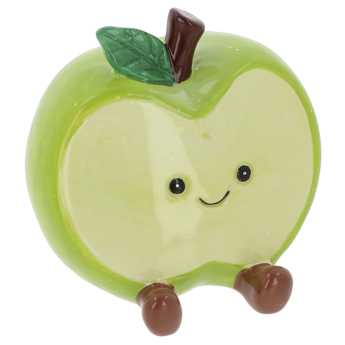 Shudehill Giftware Green Fruity Fun Apple Money Box, Ceramic Cute Savings Ornament