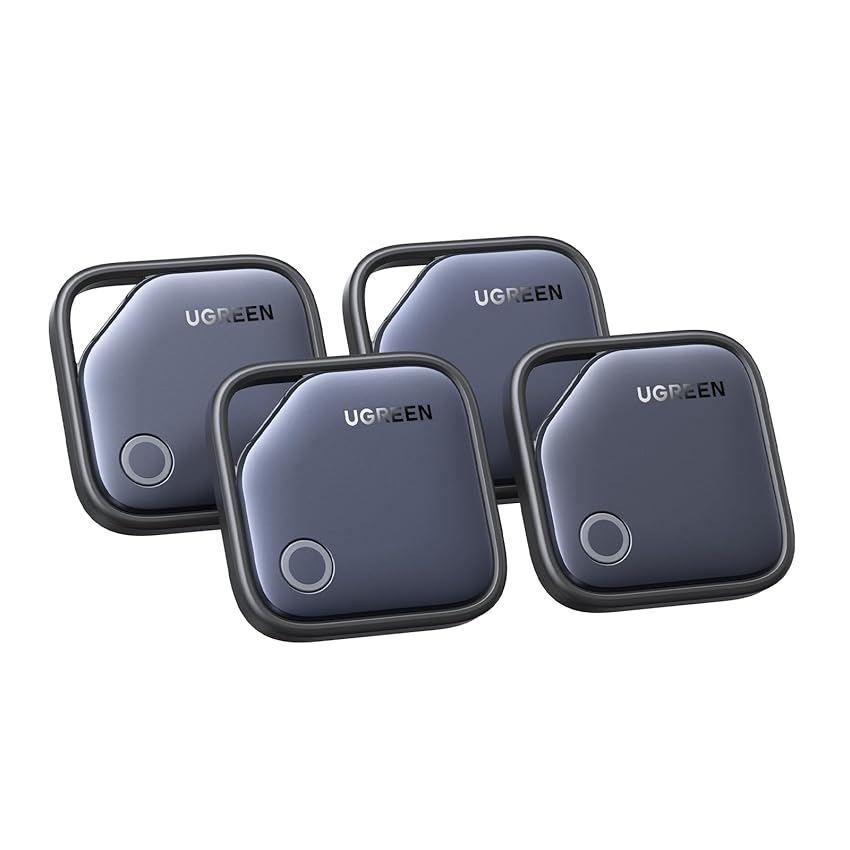 UGREEN FineTrack Smart Finder Localizzatore Supporto iOS SmartTag Tracker Bluetooth Localizzazione per Chiavi Bagaglio Portafoglio Bicicletta Zaino Borsa (4 pezzi)