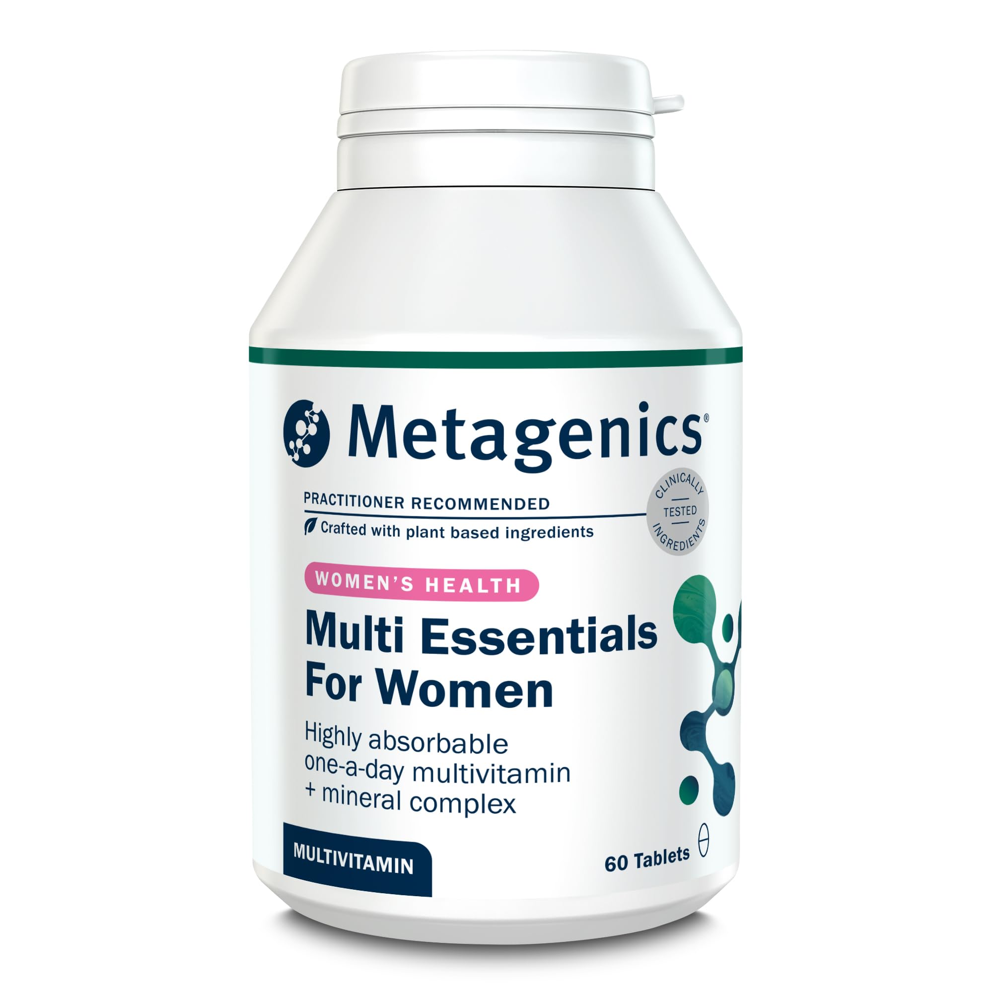 MetagenicsMulti Essentials for Women Multivitamin with Iron - 29 Vitamins & Minerals for Women - Vegetarian and Vegan - 60 Tablets