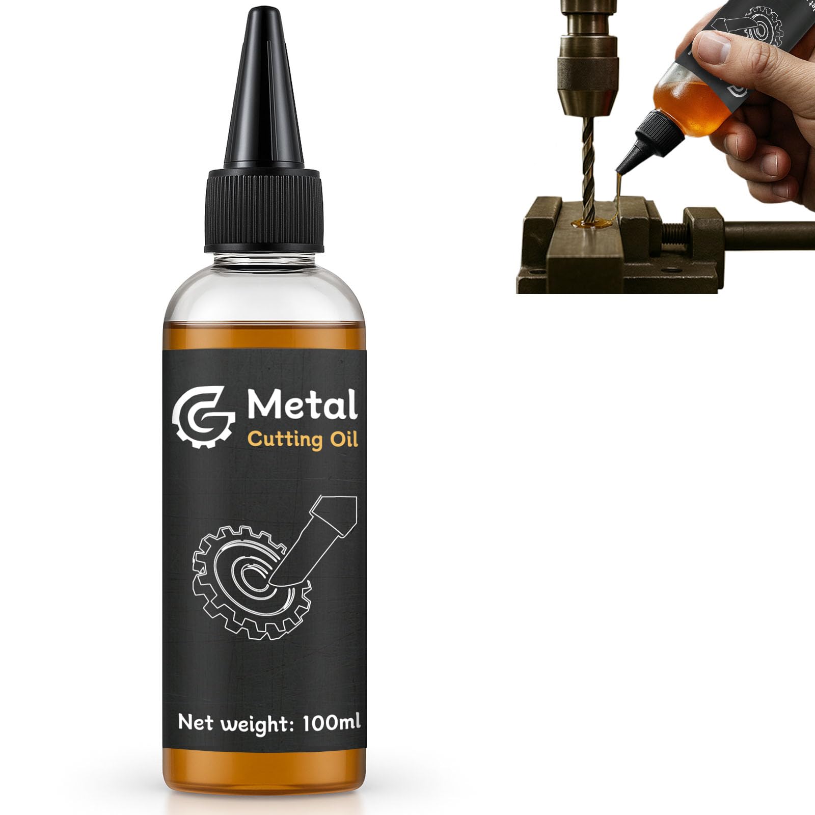 100ml Cutting Oil for Drilling Metal, Cutting Fluid for Metal Drilling Lubricates Efficiently and Reduces Friction, Prevent Thermal Deformation, and Prevents Tool Wear, Extend Tool Life