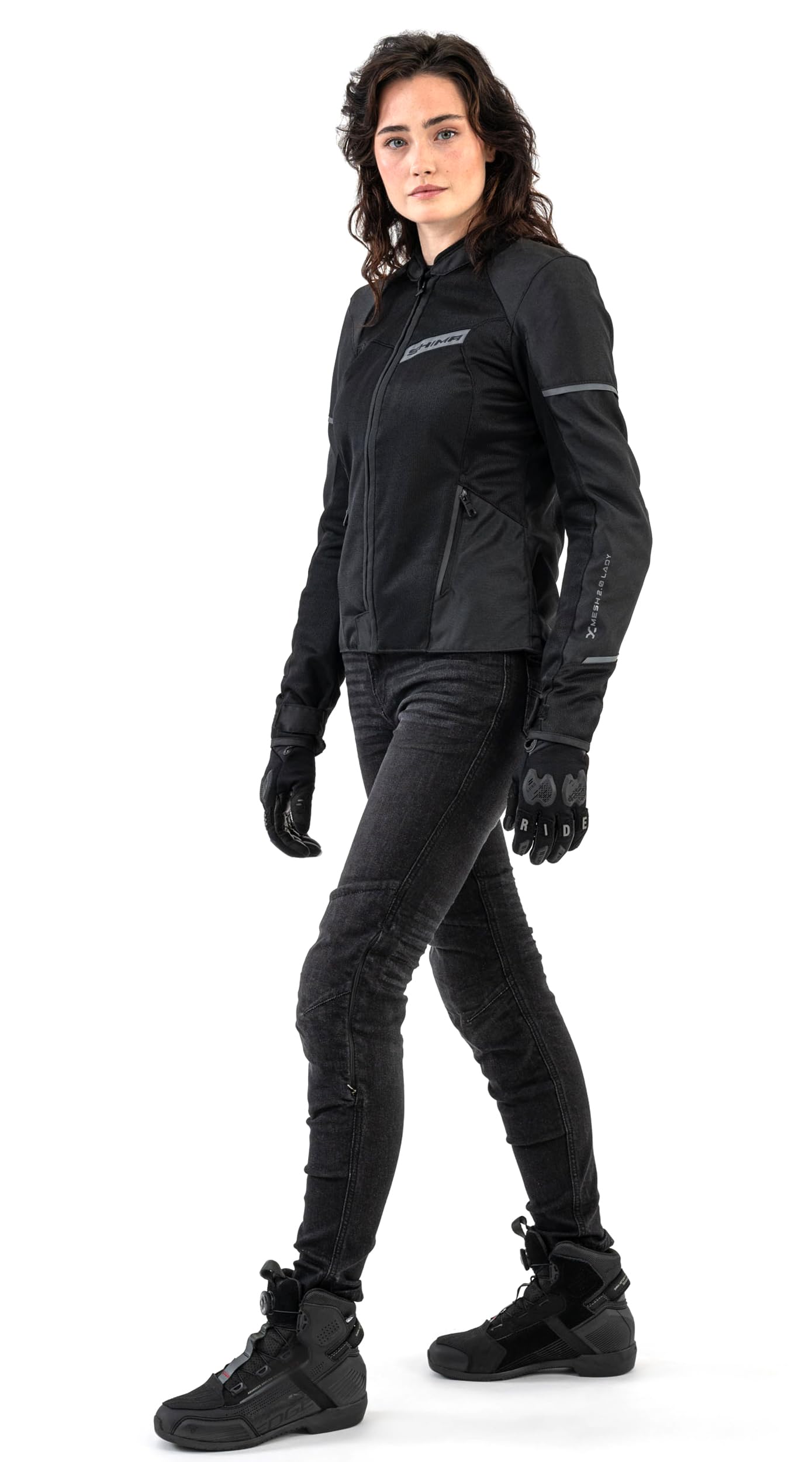 Shima Metro Motorrad Jeans Damen mit Protektoren Airforce Knieprotektoren Motorradhose Kurzgrößen Hosen Motorradjeans