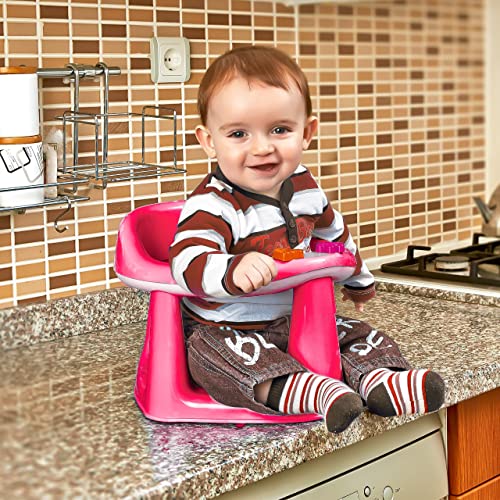 3 in 1 Baby Toddler Child Bath Support Seat Safety Bathing Safe Dinning Play BPA Free (Pink) - Image 3