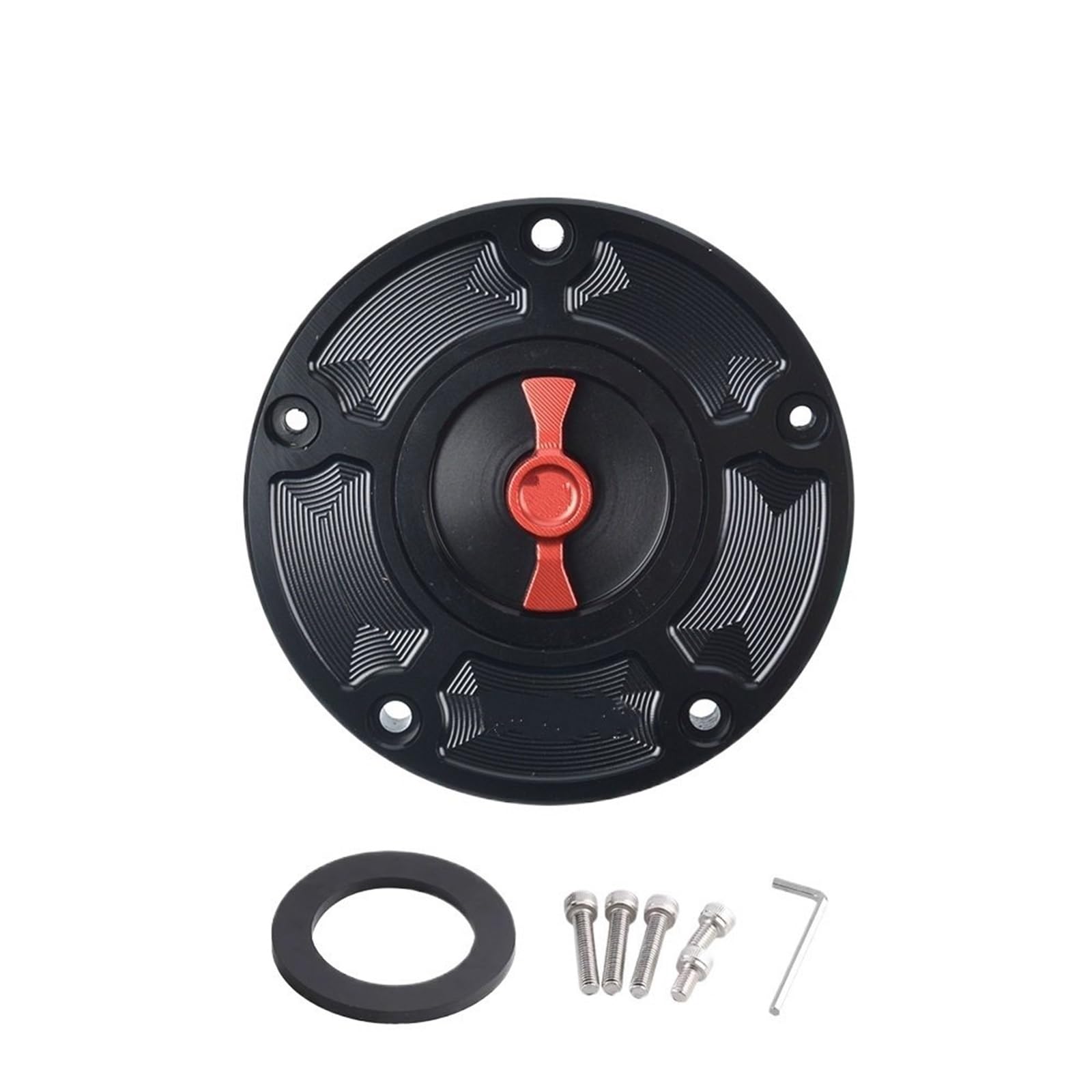 Korek wlewu paliwa Pasuje do Spring Breeze CF 250SR 450SR 450SRS pokrywa pokrywa gazowa pokrywa zbiornika złączka ze stopu aluminium(Silver Black-SR)