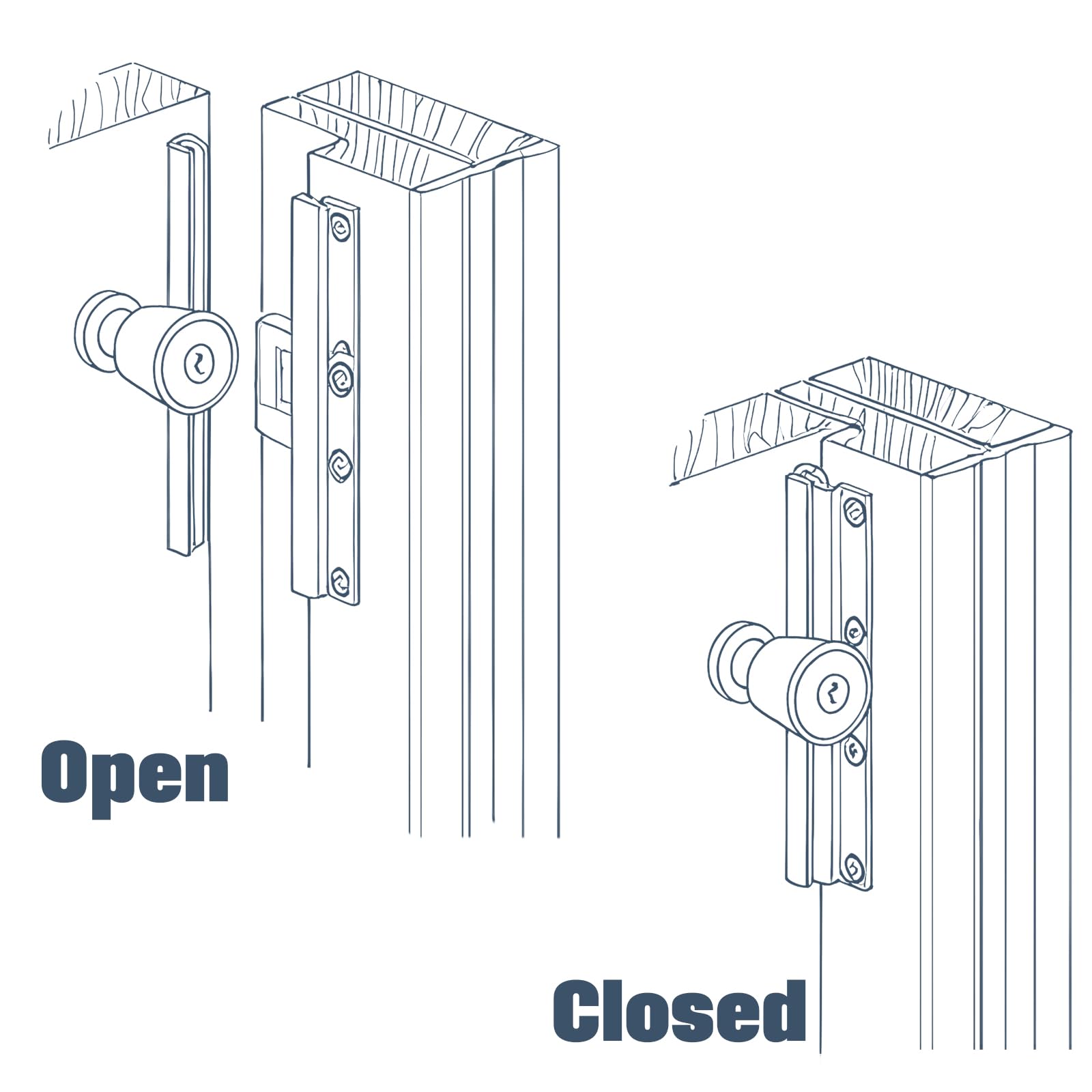 MorningRo Paquete de 4 protectores de pestillo de puerta de acero de 12 pulgadas, protector de pestillo construido con pintura gris para puertas de seguridad contra entrada forzada, fácil de instalar