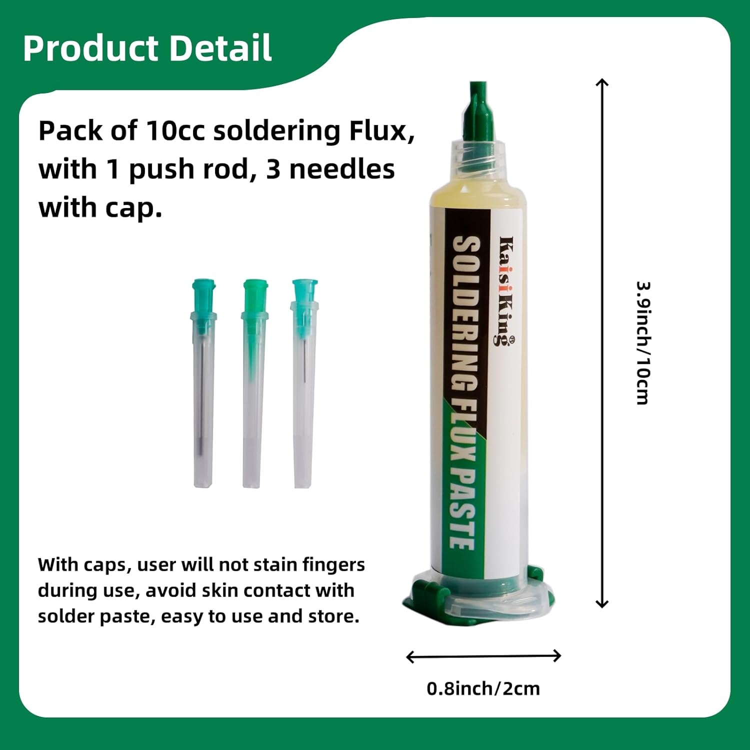 Kaisiking No Clean Soldering Flux Paste,Lead-Free Solder Flux for Electronics Soldering Rosin Flux 10cc