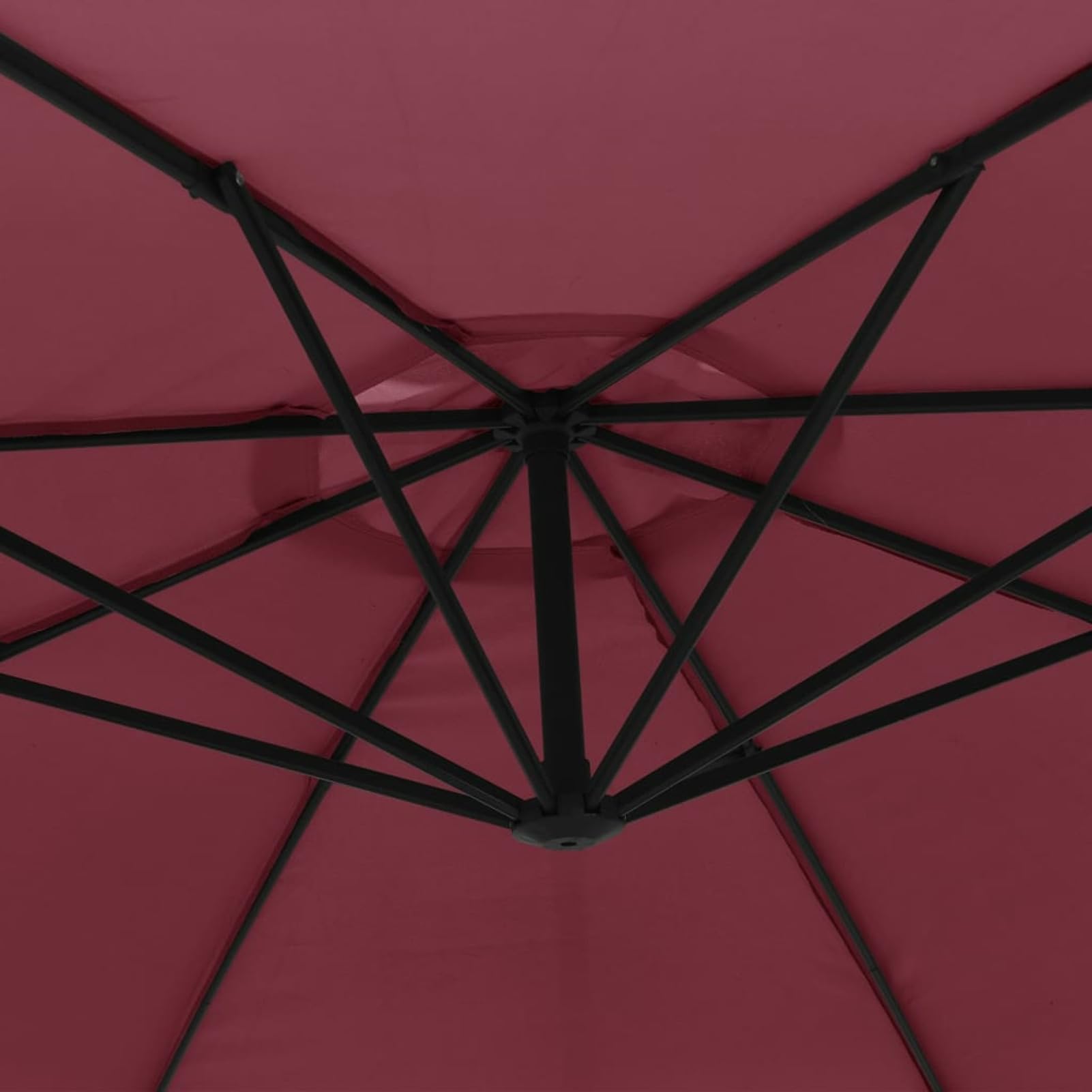 Homgoday Parasol, 350 cm czerwony aluminiowy słupek parasolowy, parasole przeciwsłoneczne, parasole ogrodowe, parasole zewnętrzne, parasol plażowy, wiatroszczelny parasol na taras