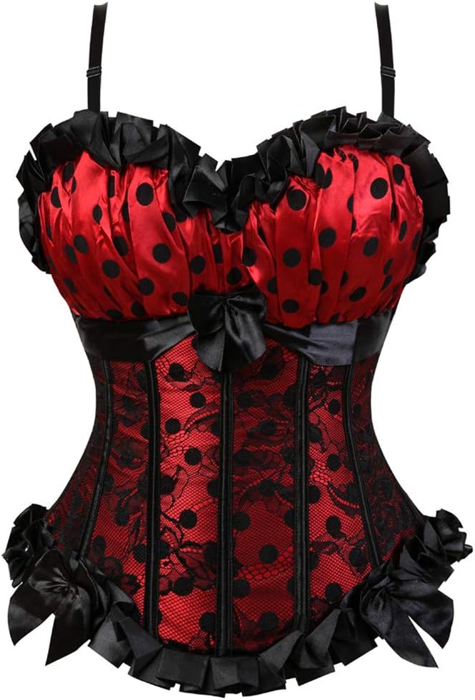 Kranchungel Corset Dress Halloween Costumes: Women Steampunk Corset Skirt Renaissance Corset Dress Burlesque for Themed Party - Image 4