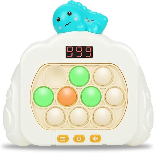 Juego Rápido Push Pop de Juguetes Antiestrés, Pantalla LED de 12 Modos con Luces Rápidas, Juego de Presión de Burbujas Portátil, Juguetes de Navidad