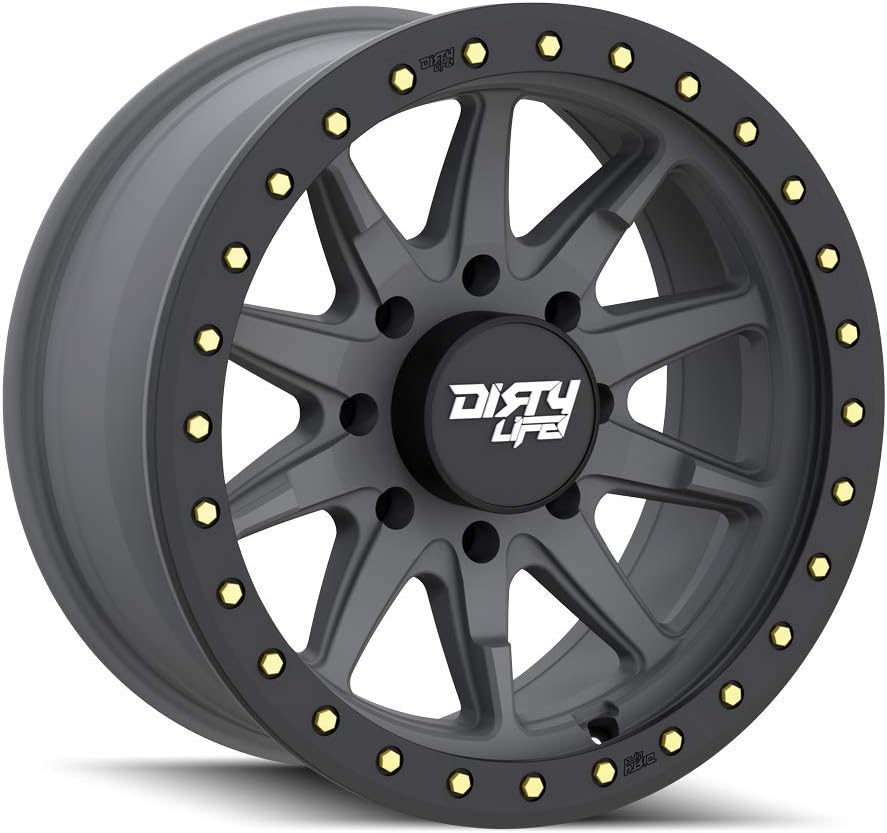 DT-2 17x9, Bolt Pattern: 5x5/, Offset: -12, MATTE GUNMETAL W/SIMULATED RING, set of 1