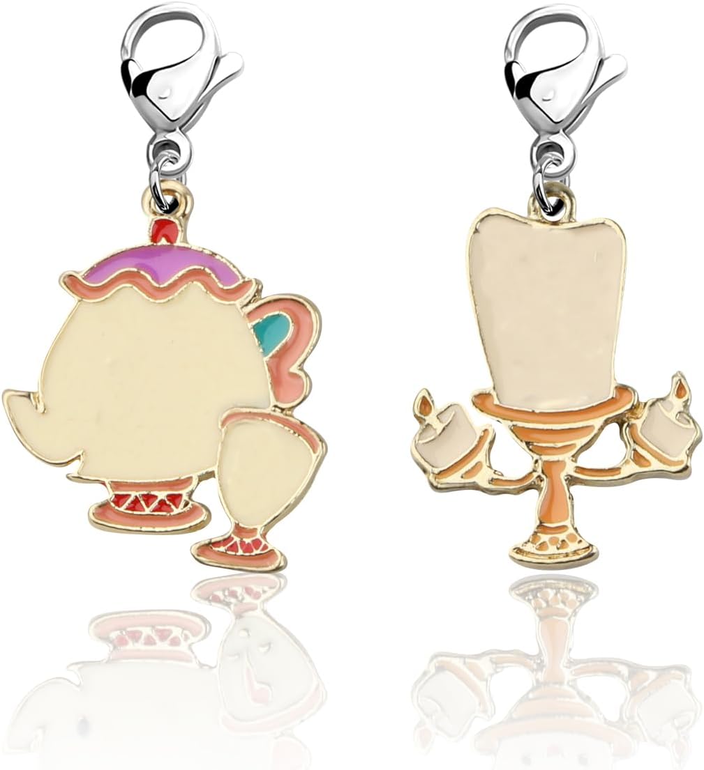CHOORO Set Of 2 Beauty Story Inspired Jewelry Cartoon Animal Clip-on Charm Gift for Movie Fan