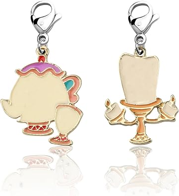 CHOORO Set Of 2 Beauty Story Inspired Jewelry Cartoon Animal Clip-on Charm Gift for Movie Fan
