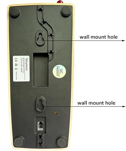 Miniatura 7 de Teléfono doméstico TRIMLINE vintage con cable, teléfono fijo de montaje en pared, teclado de botón grande, teléfonos para personas mayores,