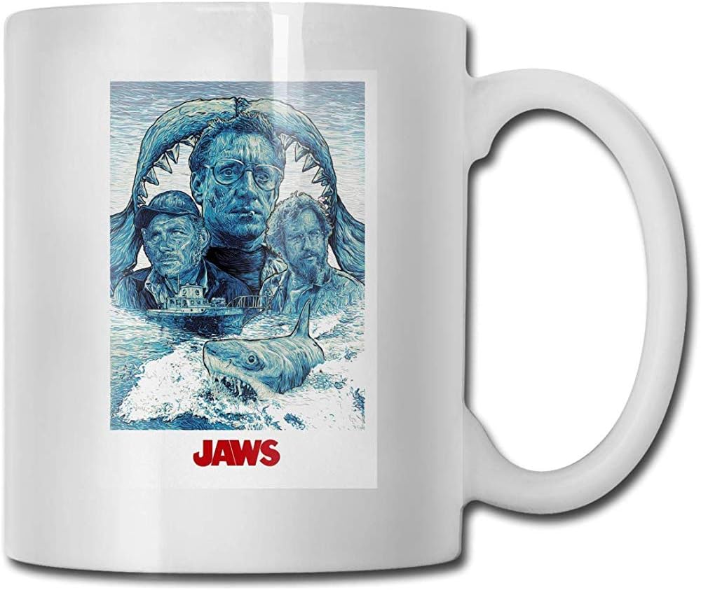 Cups Jaws Coffee Mug Tumbler Cups Hilarious White