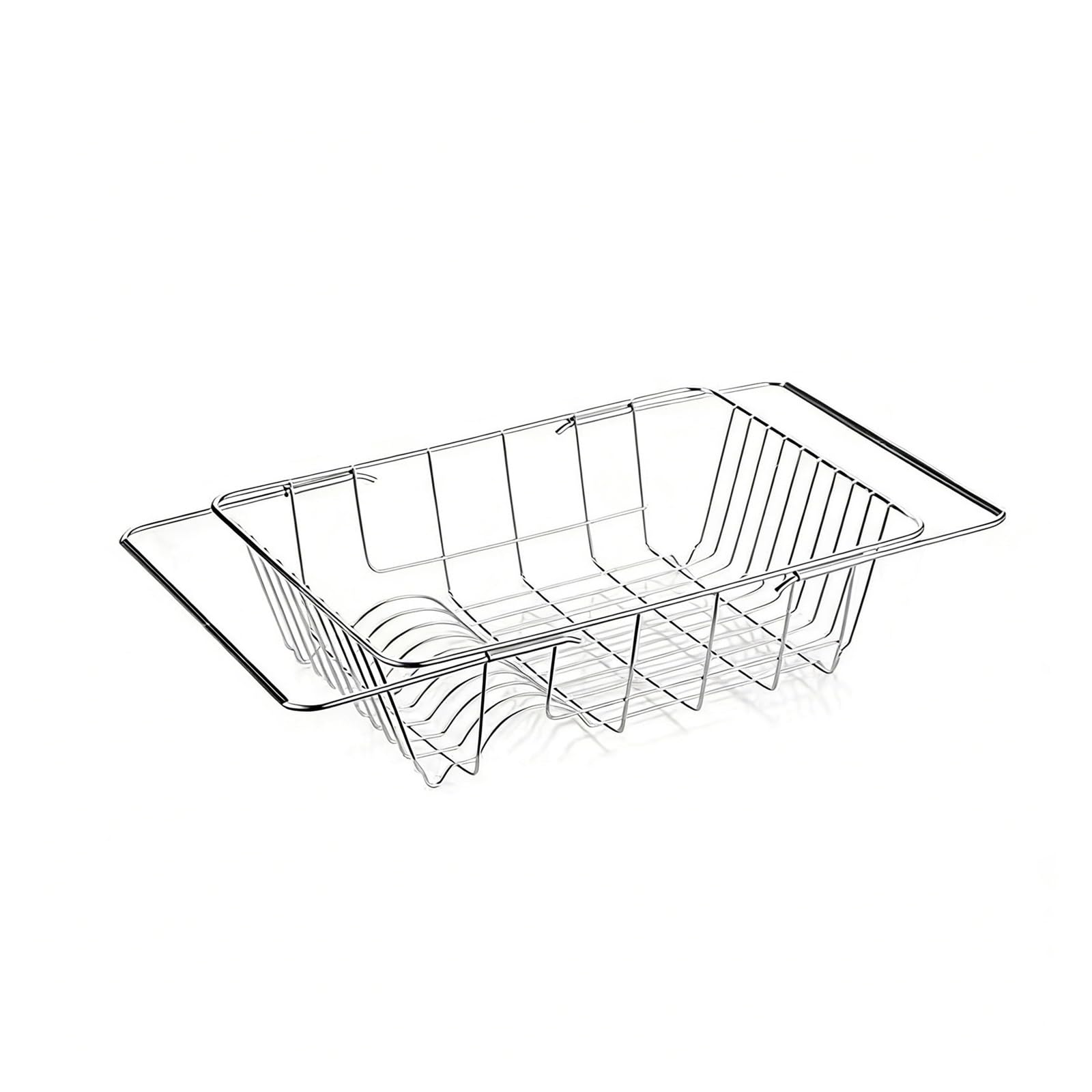 Generico Scolapiatti Espandibile Su Piano Lavello Scolaoggetti Resistente In Acciaio Inossidabile For Piatti Tazze Posate Frutta Verdura Design Risparmio Spazio(M)