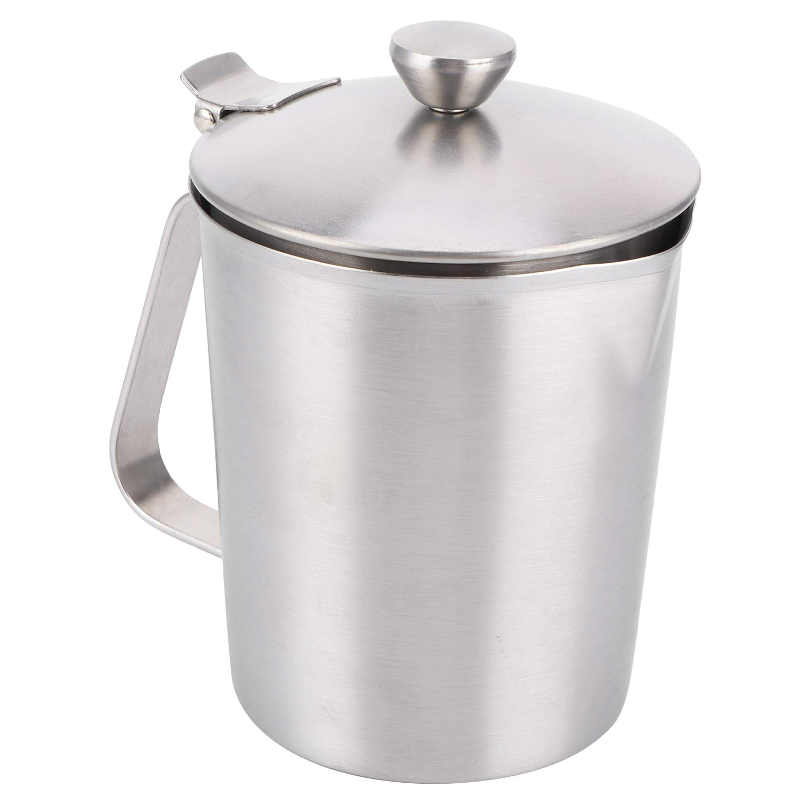 Taza de acero inoxidable 304 para espumar leche con escala de medición y tapa