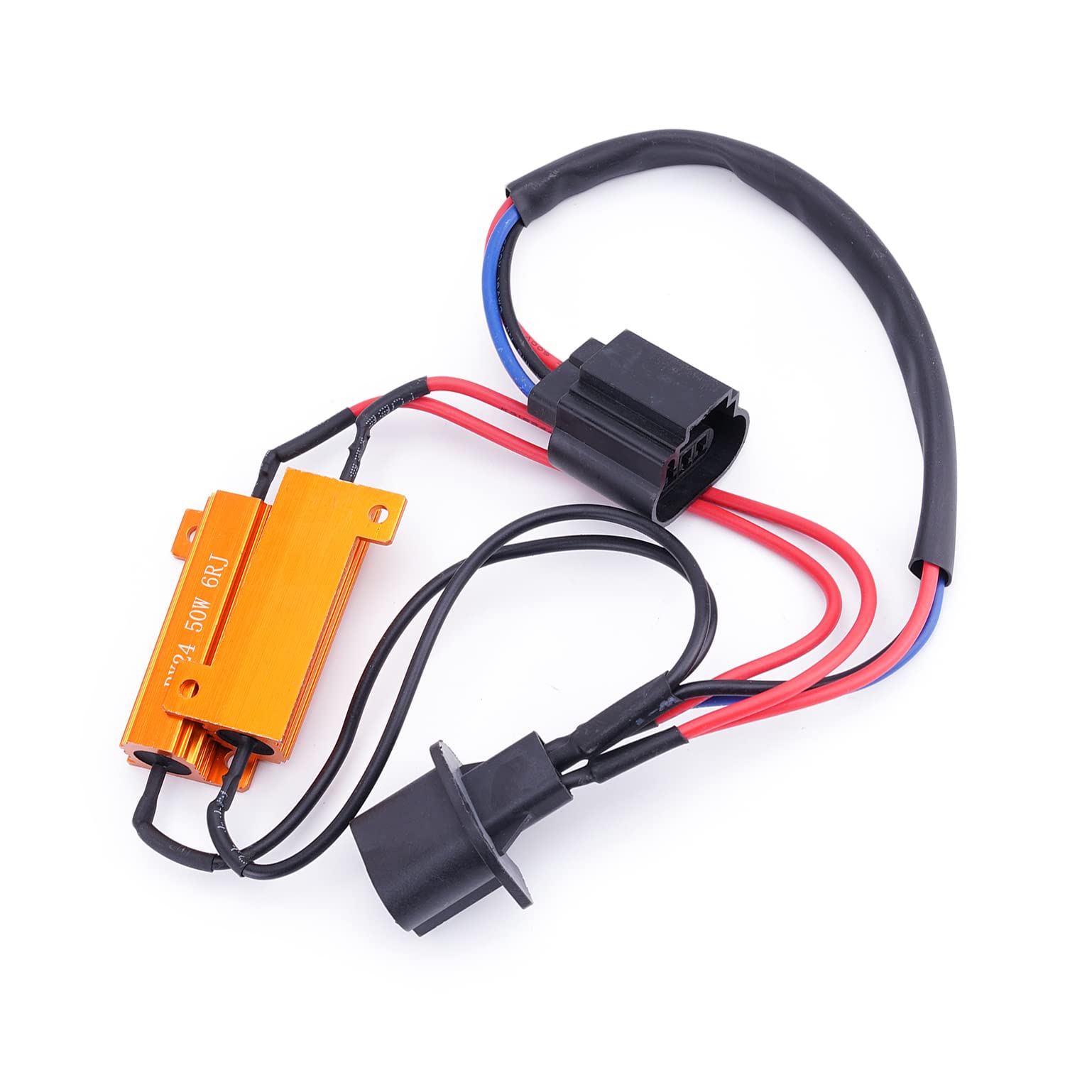 Juvielich 1Pc H13 LED Resistor Kit 50W 6ohm LED Load