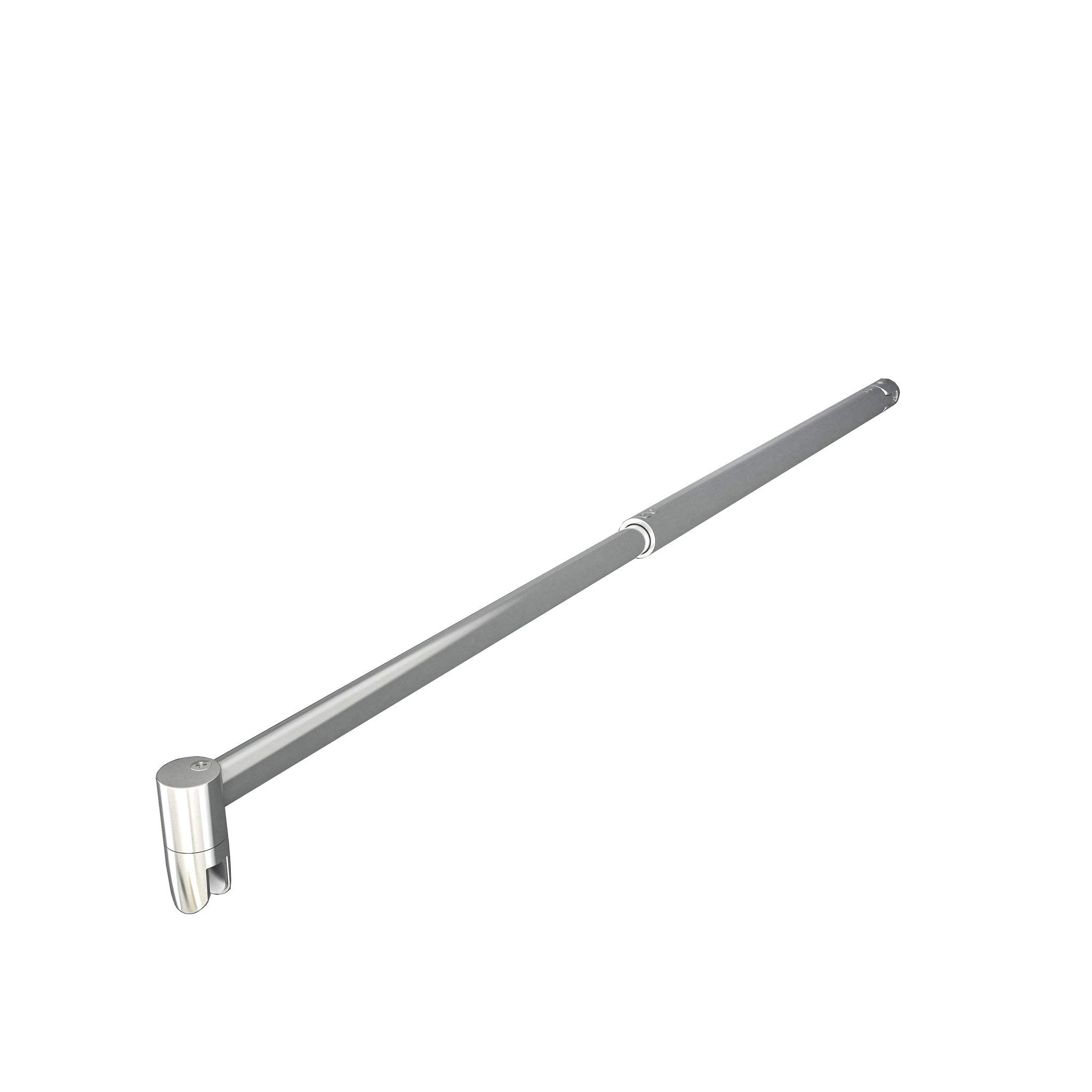 Barra Stabilizzatrice Cromo Lucido a Sezione Circolare da 70-120 cm Regolabile con Due Teste Girevoli per Box Doccia Walk in Parete Fissa Vetro Da 6-10 mm