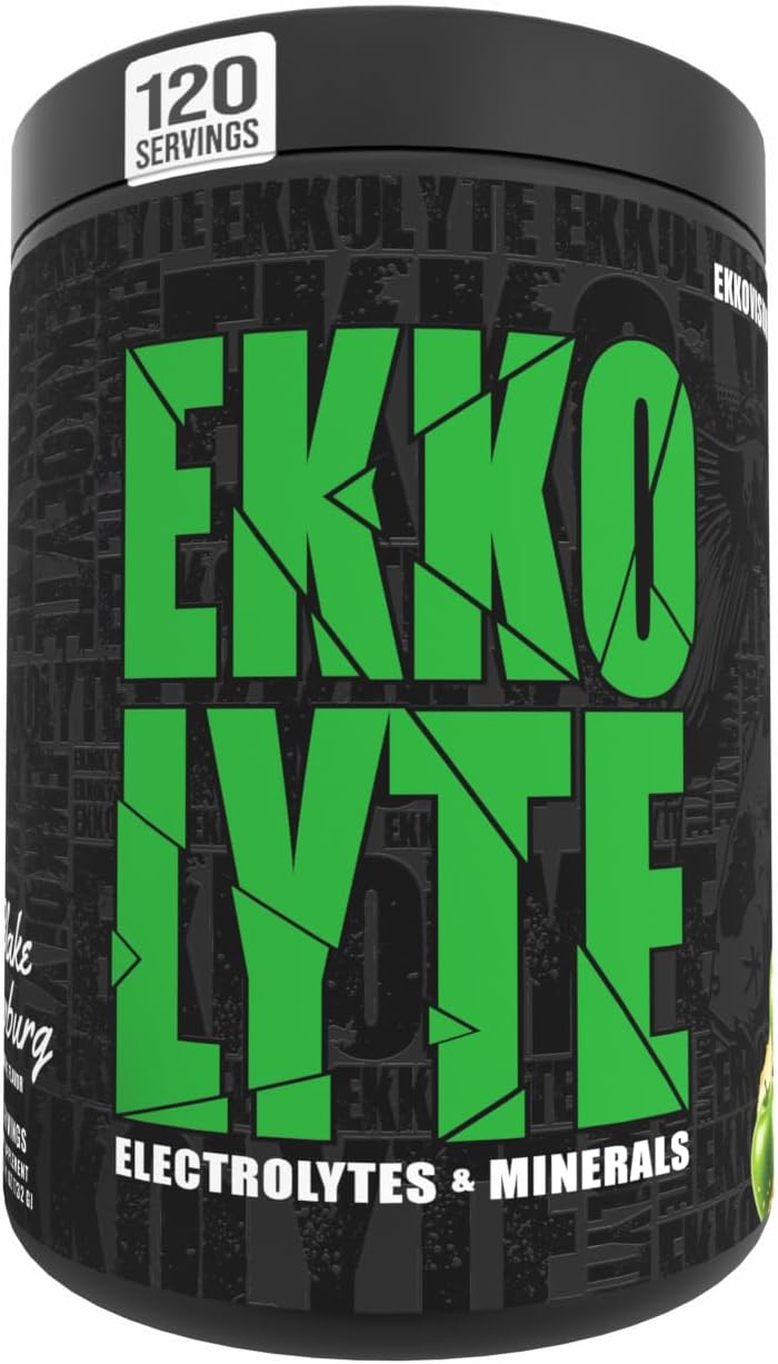 Ekkovision Ekkolyte Electrolytes & Minerals Powder, 50 MG Vitamin C & 155 MG Magnesium for Hydration Support, Essential Electrolytes for Women & Men, Green Apple Flavored Electrolyte Mix, 120 Servings