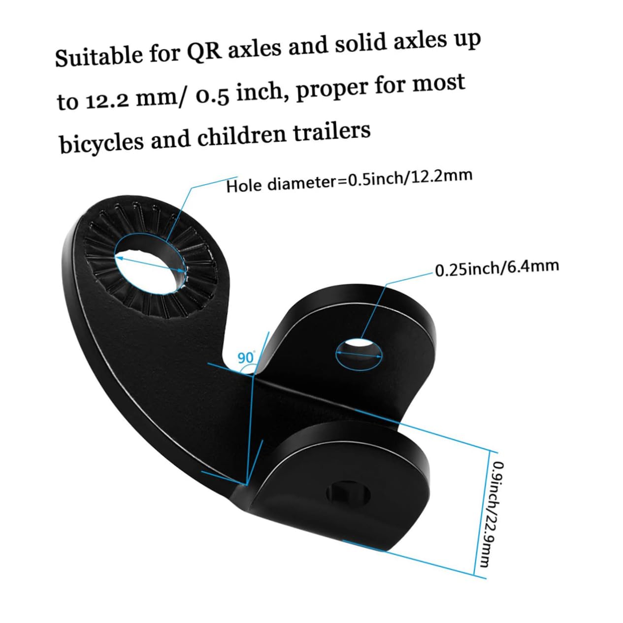 Yardwe 2 Pcs Bike Trailer Coupler 135 Degree Pet Bike Coupler Attachment Adapter Replacement Connector for Bike Trailer Accessories