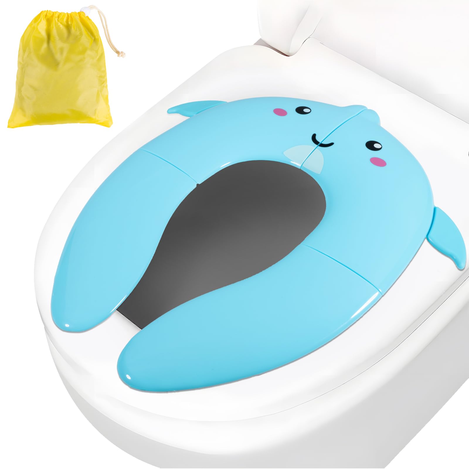 Toilet-trainingsstoel, toilettrainingsstoel voor peuters, antislip toiletbril, afneembare toilet-trainingswc-bril, geschikt voor kinderen tussen 1 en 7 jaar (wit