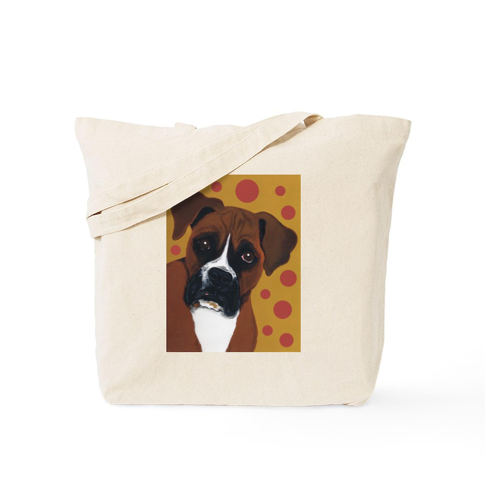 CafePress Boxer Dog The Look! Tote Bag Natural Canvas Tote Bag, Reusable Shopping Bag