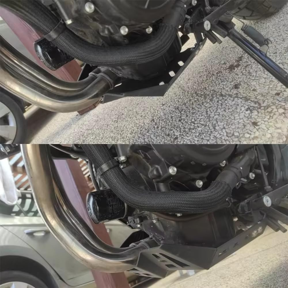 Protección Chasis Motor para NX500 500NX NX 500 NX400 Y NX 400 Protector Chasis Placa Deslizamiento Y Protector Cárter Cubierta Protectora Motor Motocicleta Cuerpo Protector Chasis(Negro)
