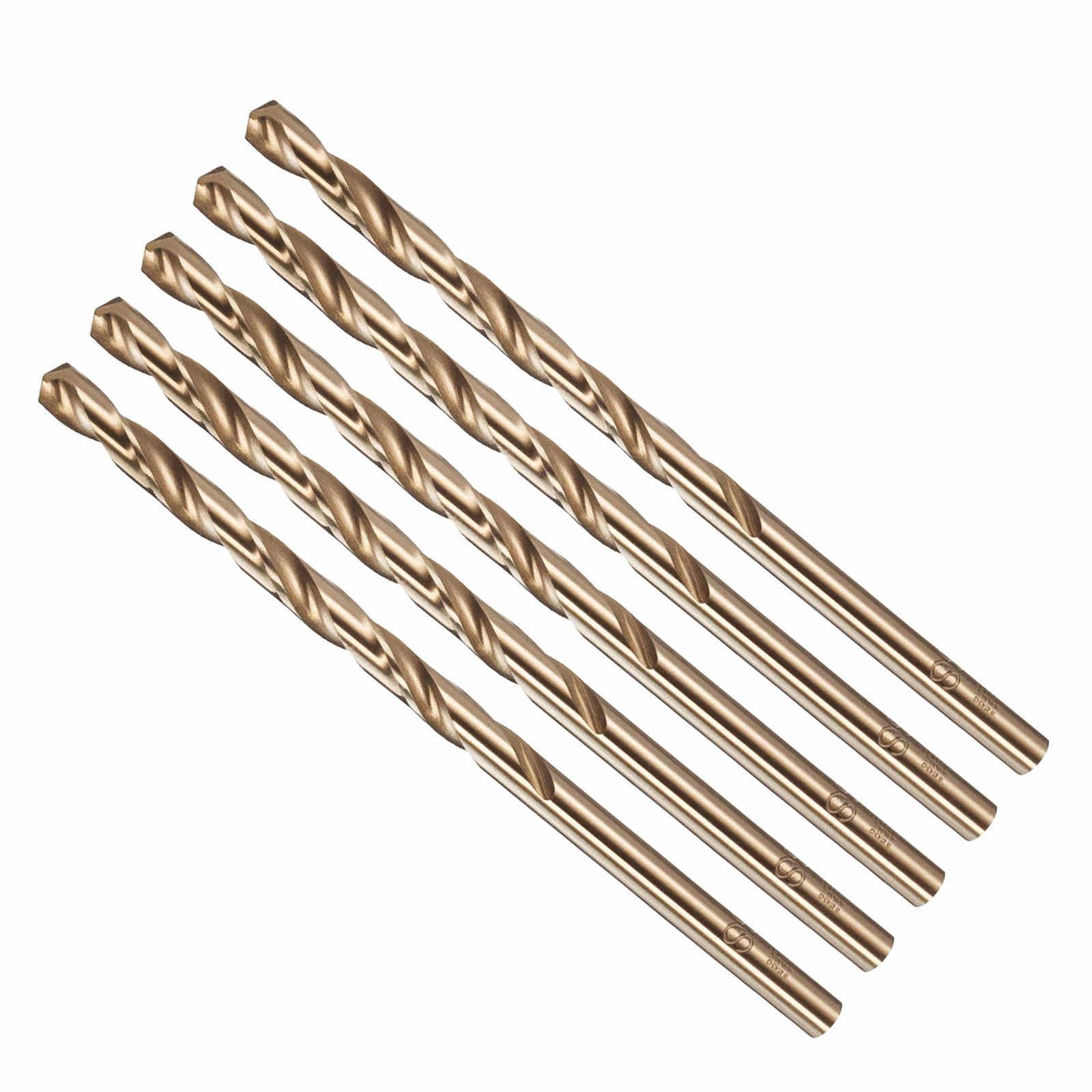 CoCud 4mm Drill Bit, #21 Cutting Diameter, 4341 HSS Number Jobber Bits Gold Finish 135° Cutting Angle