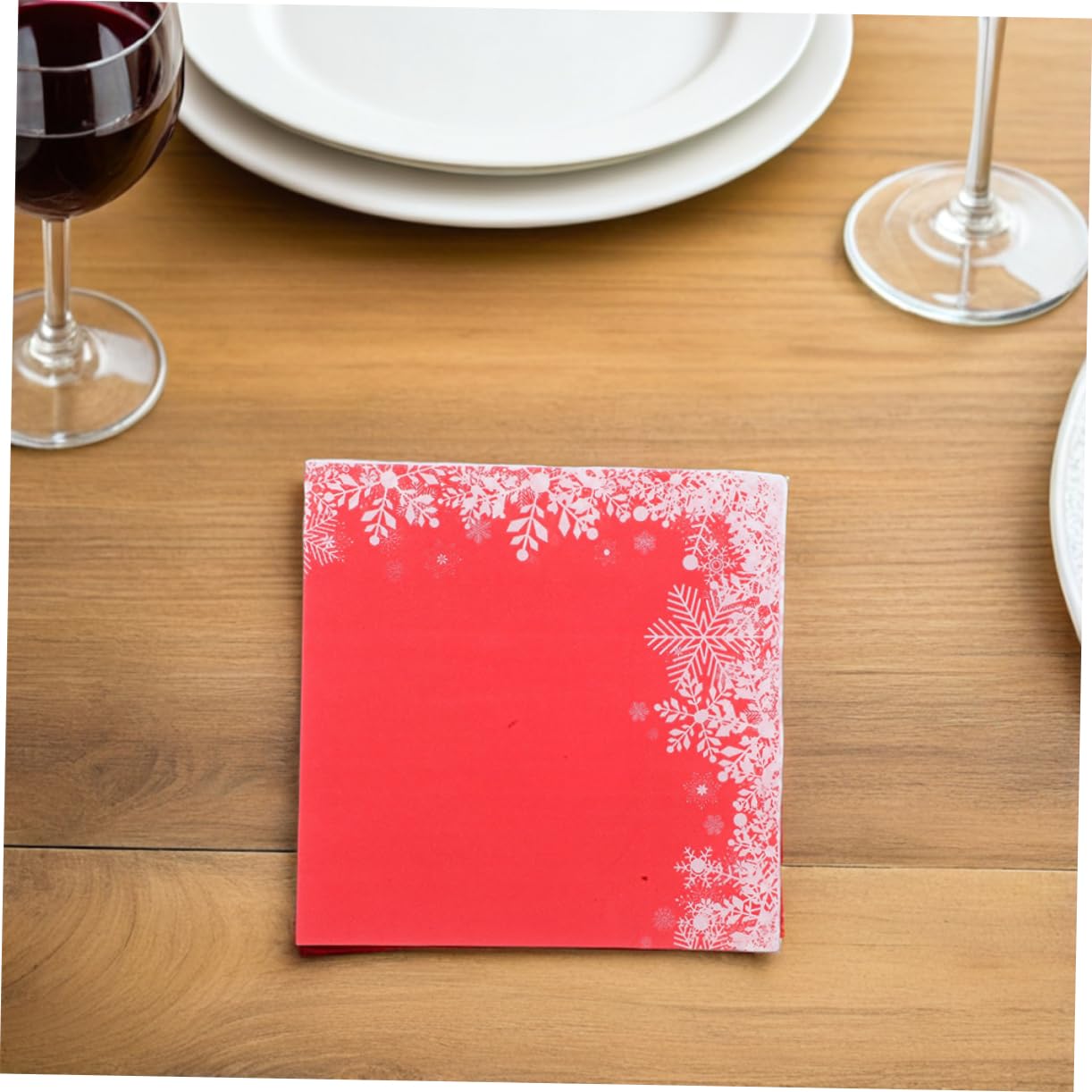 120piezas Pañuelos Para Fiestas Navideñas De Papel Rojo De Servilletas Desechables Para Decorar La Mesa Del Comedor Eventos Navideños