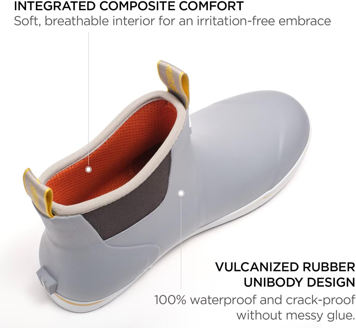 SUREWAY Men's Deck Boots Professional Non-Slip Fishing & Ankle Boating Boot Waterproof Rain Boots, Lightweight Neoprene Rubber Deck Boots - Image 4