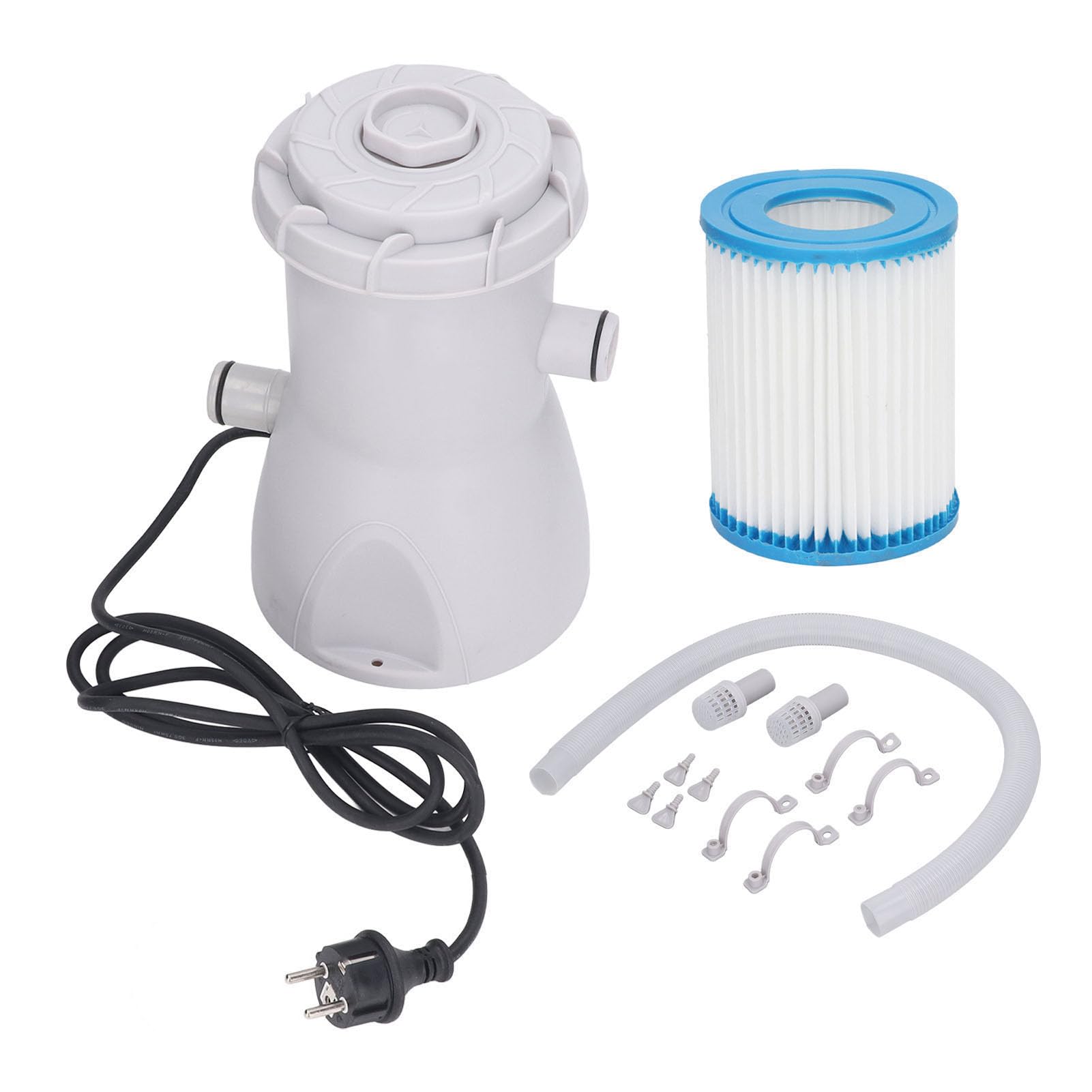 Pompa Filtro per Piscina Design a configurazione Rapida per Piscine gonfiabili e con Cornice, Mantiene l'acqua limpida, Pompa Filtro a Cartuccia per Piscina con