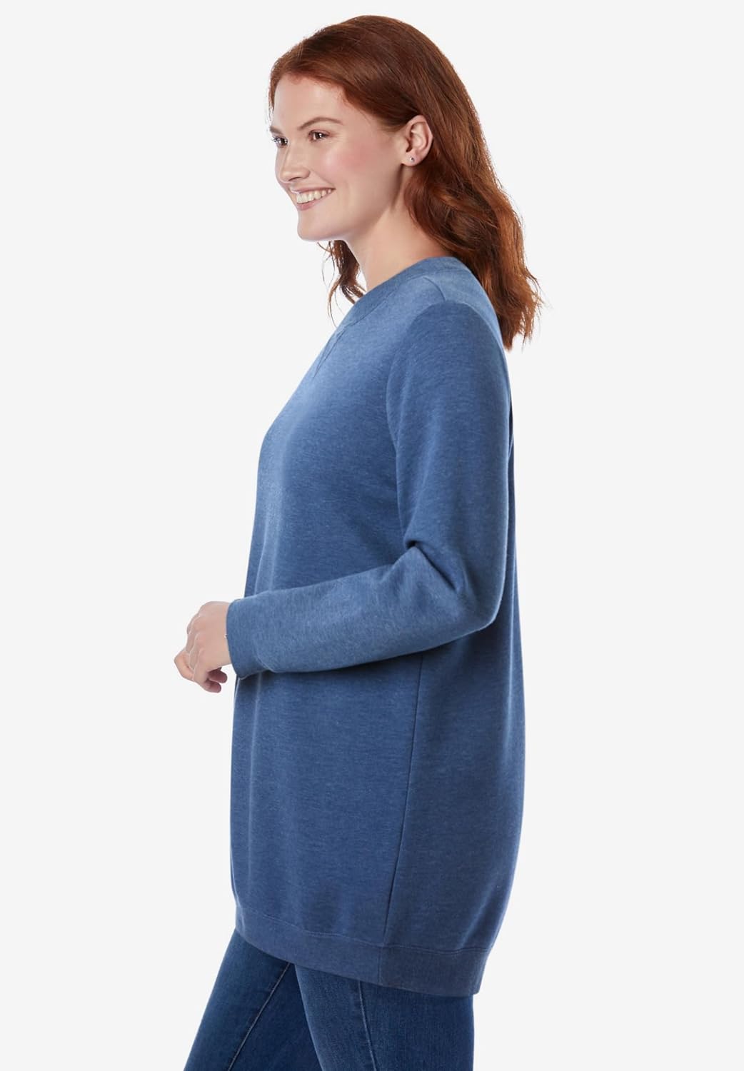 Woman Within Plus Size Fleece Sweatshirt - Image 3