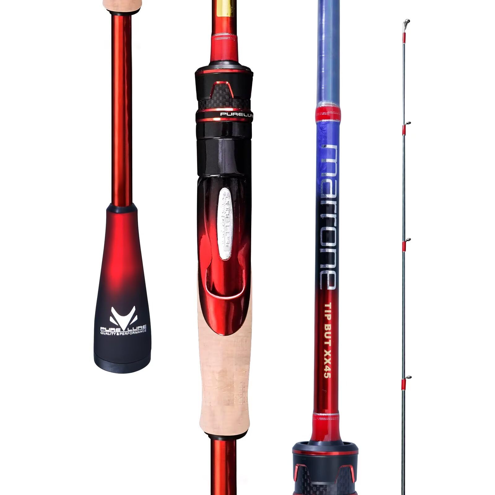 Amazon | PURELURE MARRONE 汎用ルアーロッド 1.98-2.58m 36T高弾性